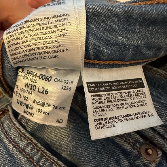 Levi’s High Rise Wedgie Straight Button Fly Jeans Size 30 - Picture 9 of 10